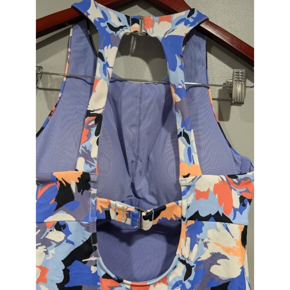 Athleta Women's Maldives Colorful High Neck Bra Cup Tankini Swim Tank Top 34B/C - Picture 12 of 16